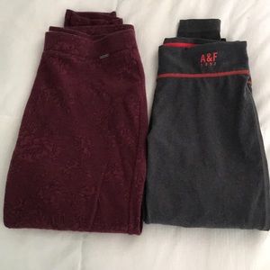 Two Abercrombie and Fitch leggings